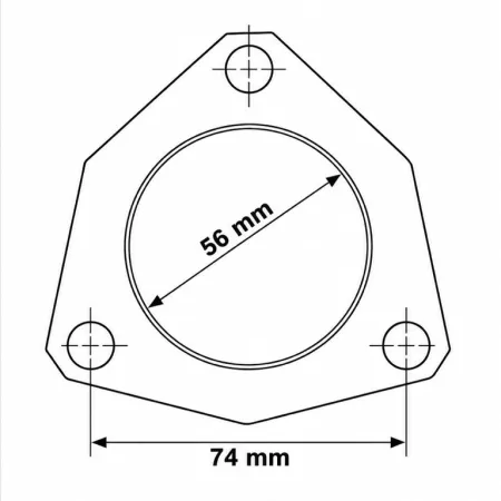 Joint 3 trous pour tuyau de descente – diamètre intérieur 56 mm