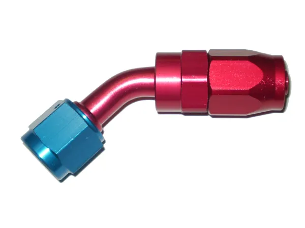 Aluminium Fitting Alu Coude de tuyau 45° D06 9/16-18 UNF Raccord en aluminium