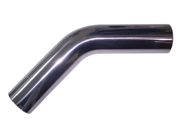 Coude de tuyau en aluminium 45° ø 60mm - L 320mm -2mm épaisseur de paroi soudable