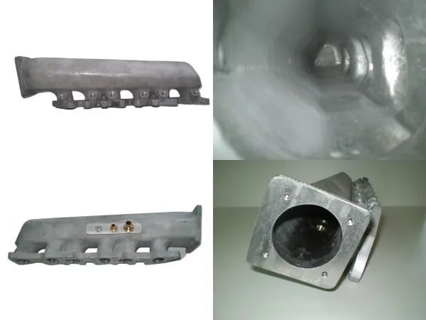 Pont d'admission pour VR6 Turbo court côté sortie en fonte d'aluminium pour nouveau papillon des gaz