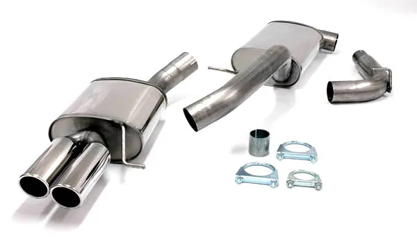 Système d'échappement/échappement sport pour Passat B6 1.8TSI, 2.0TFSI ø 76mm en acier inoxydable avec homologation CE (sans inscription)