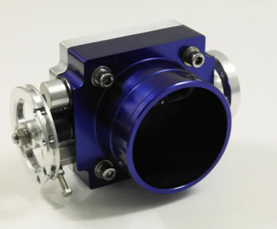 Clapet d'étranglement intérieur ø 90mm en alu pour VR6 R32 16v 1.8T Turbo etc. en bleu
