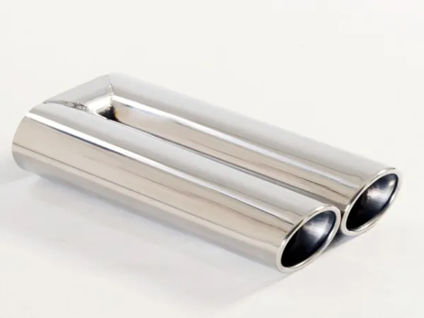 Tuyau de sortie 71 - 2x70x85mm ovale biseauté inox