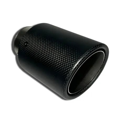 Tube de sortie en carbone pour diamètre extérieur du tube ø 55mm - ø 114mm extérieur + collier avec certificat (sans inscription)