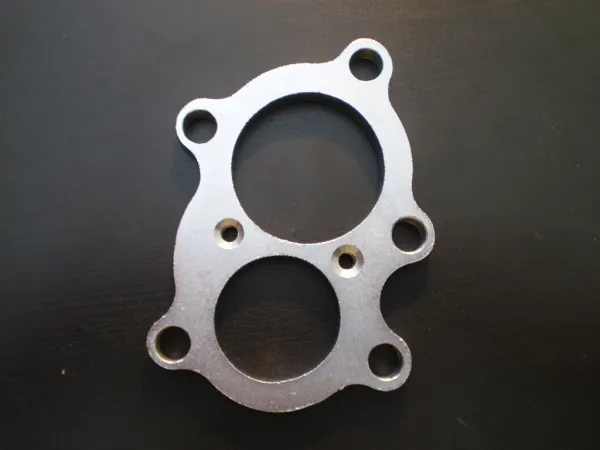 Bride pour Downpipe GT2560R, GT28R, GT28RS, GT2871, GT2876R, GT3071R GTR-2871 avec 2 trous, en acier