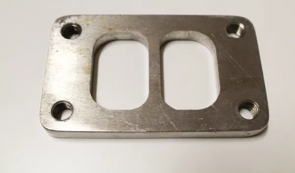 Bride T3 divisée pour collecteur 10mm d'épaisseur en acier inoxydable 86x45mm avec trou fileté M10