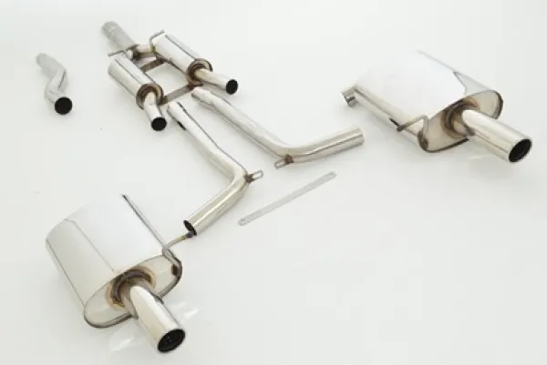Échappement sport FMS pour Audi A4 B7 1.8T 2.0TFSI Quattro 70mm en acier inoxydable avec homologation CE (sans inscription)