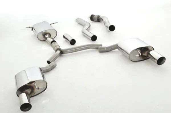 Échappement sport FMS pour Audi A4 (B8) A5 1.8 TFSI 2.0 TFSI 2WD Quattro ø 76mm inox duplex avec homologation CE (sans inscription)