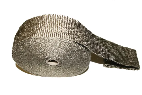 Ruban de protection thermique en titane 10 mètres - 50 mm de large pour les coudes de tuyau, les tuyaux-culottes et les systèmes d'échappement