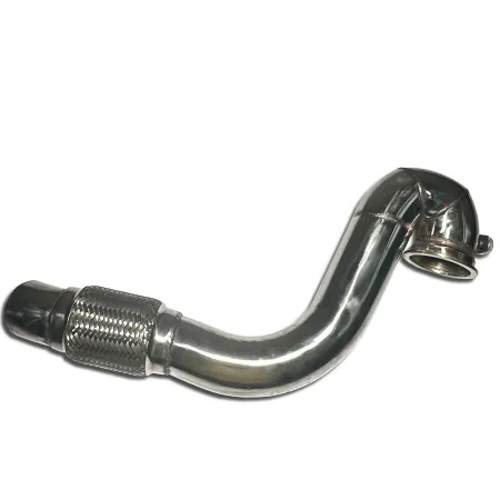 Downpipe 1.8T ø 76 mm à double sortie pour GT28xx et collecteur d'échappement Spa