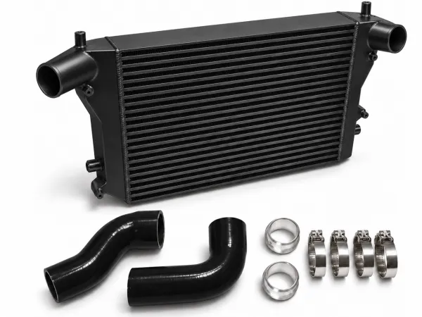 Kit de refroidisseur d'air de suralimentation - FMIC pour Golf 5, 6, GTI, R, Audi A3, S3, Seat Leon, Passat B6 2.0 TFSI Double-DIN 65 mm, prêt à l'emploi