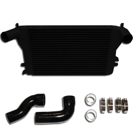 Kit refroidisseur d'air de suralimentation pour Golf 5, Golf 6, Audi A3 S3, Seat Leon Passat B6, 2.0 TFSI Douple-DIN 65mm plug and play incl. certificat de conformité (§19.3)