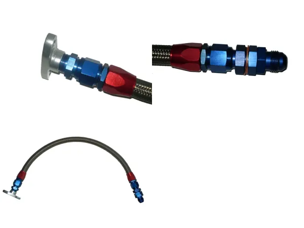 Conduite de retour d'huile env. 50cm Raccords D10 Turbos droits à paliers lisses