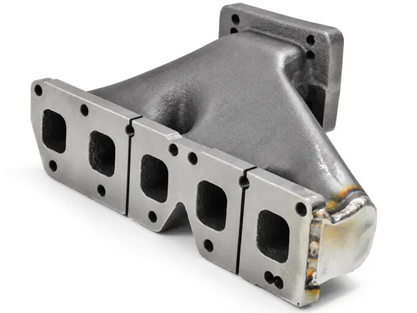 Collecteur d'échappement turbo Rothe Golf 4 V5 20v en fonte nickélée, bride T3 + T4 + collecteur d'échappement S2 avec trou de 38 mm