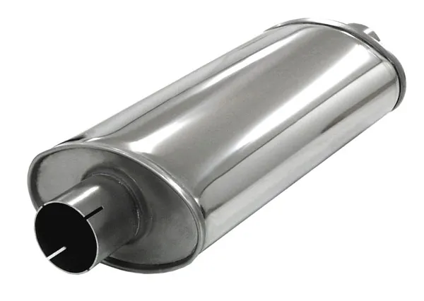 Silencieux universel Simons ø 63,5mm 2,5" ovale 115x185mm L 420mm acier inoxydable