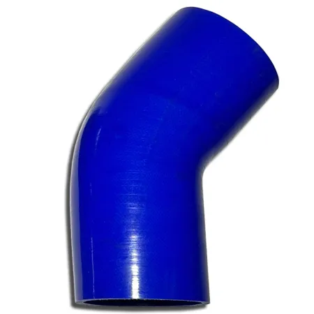 Coude silicone 45° degré 102mm diamètre intérieur bleu L 125mm 5 couches 6mm épaisseur de paroi