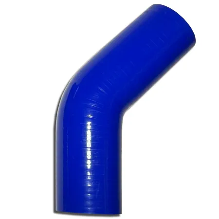 Coude silicone 45° degré 60mm diamètre intérieur bleu L 125mm 4 couches 5,5mm épaisseur de paroi