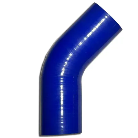 Coude silicone 45° degré 63,5mm diamètre intérieur bleu L 125mm 4 couches 5,5mm paroi
