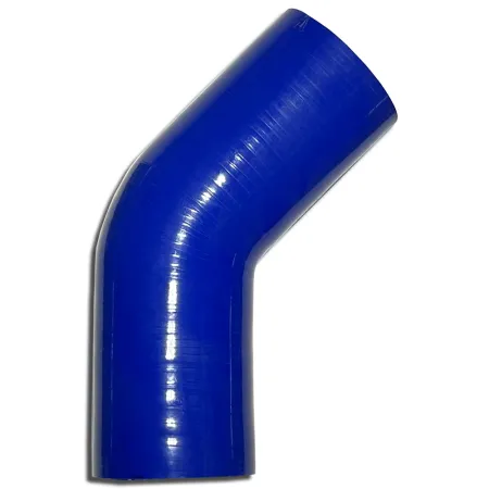 Coude silicone 45° degré 70mm diamètre intérieur bleu L 125mm 4 couches 5,5mm d'épaisseur