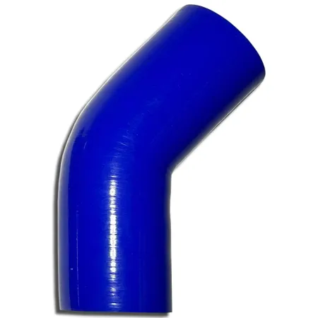 Coude silicone 45° degré 76mm diamètre intérieur bleu L 125mm 4 couches 5,5mm épaisseur de paroi