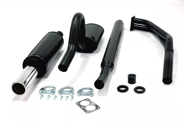 Simons Échappement sport en acier aluminisé 80 mm rond pour Opel Ascona B 1.6S, 1.9S, 1.9N, 2.0E homologation CE