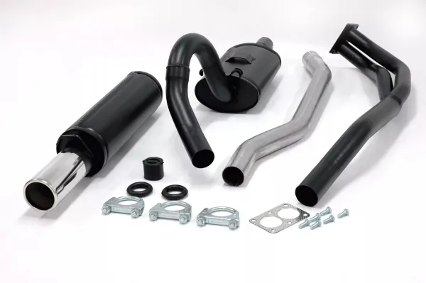 Simons Échappement sport en acier aluminé 80 mm rond pour Opel Kadett C 1.9E, 2.0E "GTE