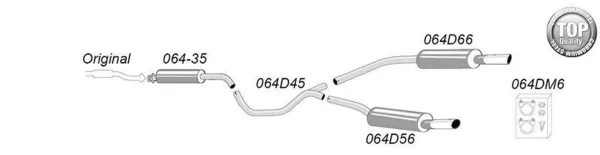 Simons Système d'échappement sport Duplex en acier chromé 90/120 mm + 90/120 mm ovale pour SAAB 9-5 Turbo 2.0/2.3 Berline/Break & 9-5 Aero Berline/Break