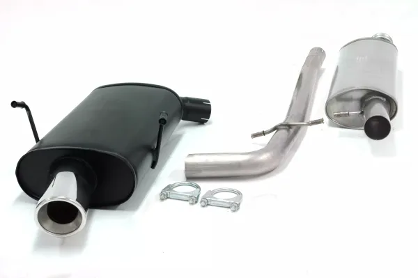 Simons Echappement sport en acier chromé 100mm rond pour Peugeot 406 Limousine / Coupé 3.0 V6