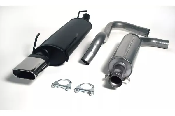 Simons Système d?èchappement sport en acier chromé 70x140 mm anguleux pour SAAB 9-3 2.0T Coupé & Cabrio