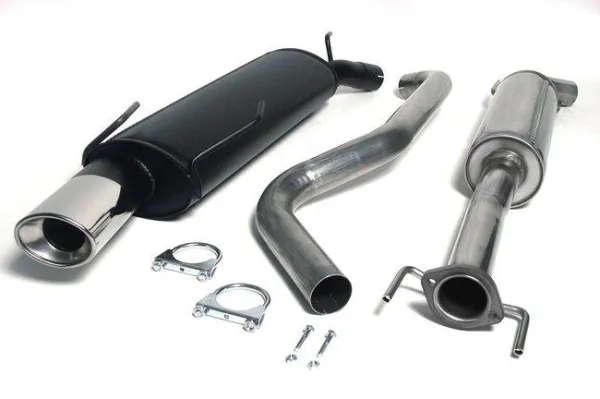 Simons Système d'échappement sport en acier chromé 90/120 mm ovale pour SAAB 9-5 Turbo 2.0/2.3 Berline/Break & 9-5 Aero Berline/Break