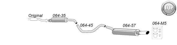 Simons Système d'échappement sport en acier chromé 90/120 mm ovale pour SAAB 9-5 Turbo 2.0/2.3 berline/break. Pour les modèles AVEC ouverture dans la jupe arrière