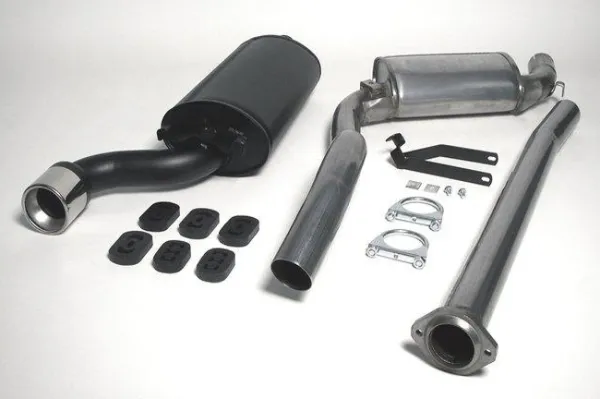 Simons Système d'échappement sport en acier chromé, sortie ronde de 90 mm pour SAAB 9000 CS Turbo 2.0/2.3/Aero