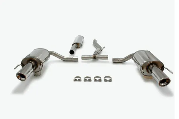 Simons Système d'échappement sport en acier inoxydable Duplex 100 mm + 100 mm rond pour SAAB 9-3X 2.0T/2.8T XWD