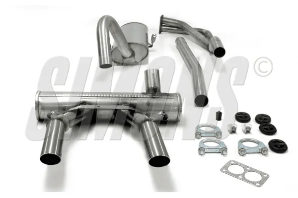 Simons Échappement sport inox duplex 57 mm + 57 mm rond pour Opel GT 2.0