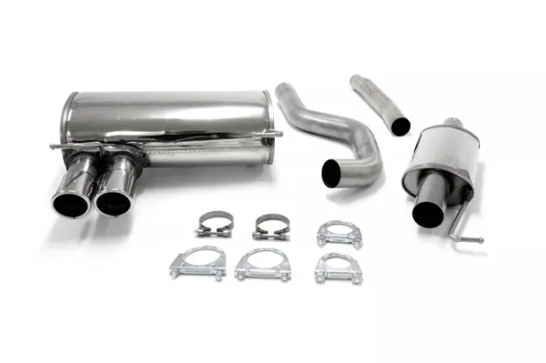 Simons Système d'échappement sport en acier inoxydable 2x80 mm pour BMW E93 323, 325 (moteur N52) 2005-2007 avec homologation CE (sans obligation d'enregistrement)