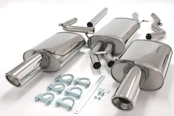 Simons Système d?èchappement sport en acier inoxydable duplex L+R 1x100 mm pour Aud iA4 (B7) 2WD berline/avancée/break 1.8T/2.0TFSI homologation CE