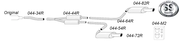 Simons Système d'échappement sport en acier inoxydable Duplex L+R 1x100 mm pour Audi A4 (B6) Quattro Berline/Avant/Break 1.8 T Homologation CE