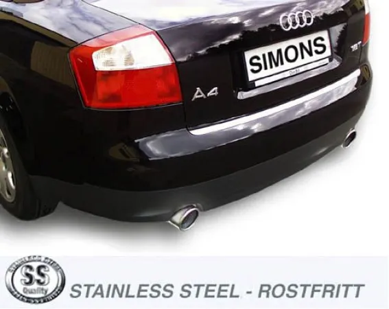 Simons Système d'échappement sport en acier inoxydable Duplex L+R 1x100 mm pour Audi A4 (B6) Quattro Berline/Avant/Break 1.8 T Homologation CE