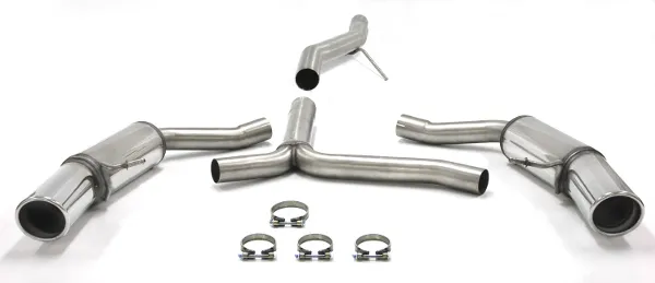 Simons Système d?èchappement sport en acier inoxydable Duplex L+R 1x100 mm pour Audi A4 (B8) 2wd/Quattro Limousine/Avant/Allroad/Combi 2.7TDI/3.0TDI Approbation CE (sans inscription)