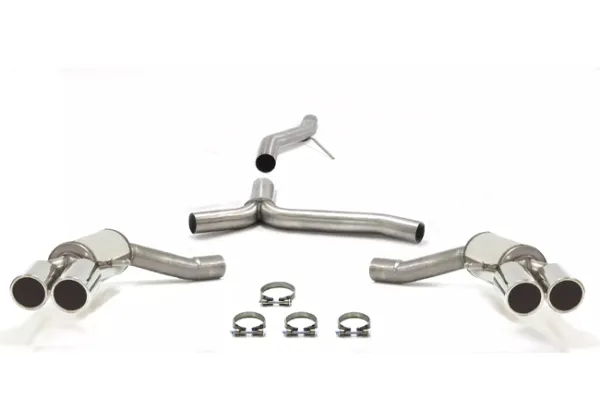 Simons Système d'échappement sport en acier inoxydable duplex L+R 2x80 mm pour Audi A4 (B8) 2wd/Quattro Limousine/Avant/Allroad/Combi 2.7TDI/3.0TDI homologation CE (sans inscription)