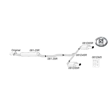 Simons Échappement sport en acier inoxydable Duplex 90 x 120 mm ovale Opel Insignia Caravan 4x4 1.6T, 2.0T, 2.8 – Homologation CE