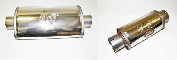 Simons Silencieux pour VR6 Turbo 2 pièces avec marquage pour l'enregistrement des inscriptions