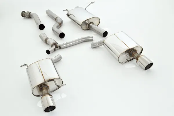 Echappement sport pour Audi Q5 8R 2.0TFSI ø 76mm duplex inox avec certificat d'exploitation CE (sans inscription)