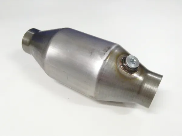 Catalyseur sport / course 200 cellules compatible 4 Euro ø 120mm - L 300mm Catalyseur métallique en acier inoxydable avec raccord de sonde lambda