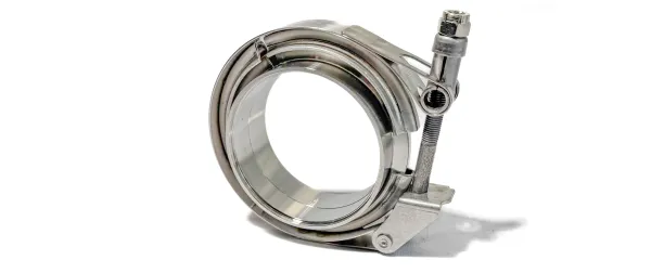 Set de bande en V 38mm en acier inoxydable 2 anneaux à souder avec centrage + collier de bande en V avec fermeture rapide