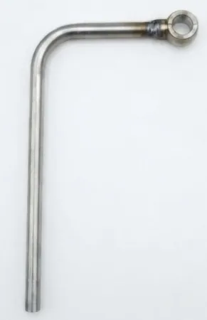 Conduite d'eau coudée pour VR6 Turbo avec œillet de ø 14 mm, longueur env. 270 mm, diamètre extérieur du tuyau ø 10 mm
