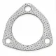 Joint d'échappement à 3 trous, ø 76 mm, écartement des trous (mesuré au centre) : 88 mm