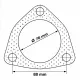 Joint d'échappement à 3 trous, ø 76 mm, écartement des trous (mesuré au centre) : 88 mm