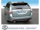 Simons Système d'échappement sport en acier inoxydable Duplex 100 mm + 100 mm rond pour SAAB 9-3X 2.0T/2.8T XWD