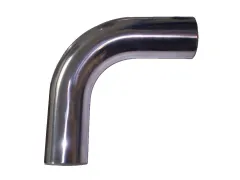 Coude en aluminium de tuyau 90° ø 89mm - L 350mm - épaisseur de paroi 2mm soudable